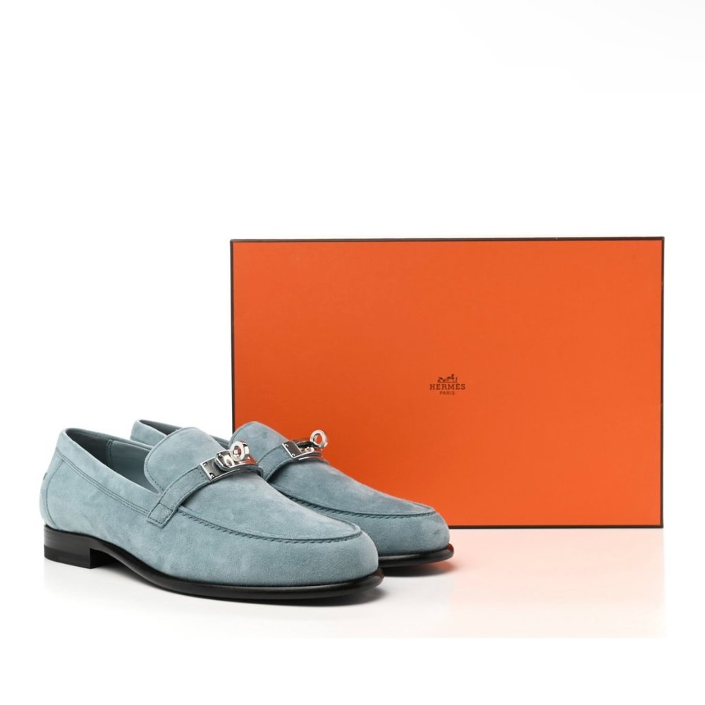 Hermes Suede Loafers